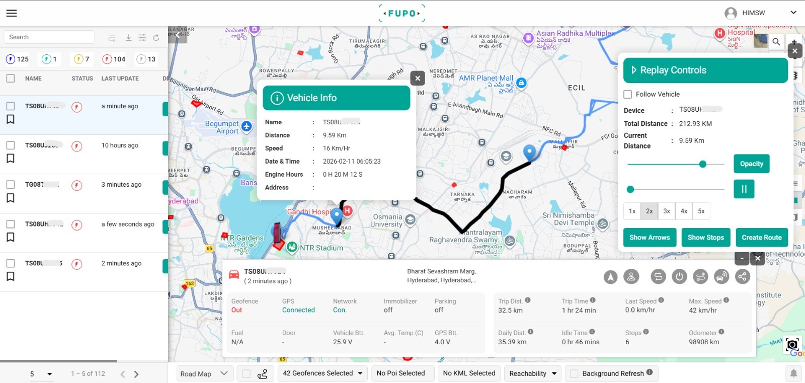 RAMP Telematics Dashboard Screenshot