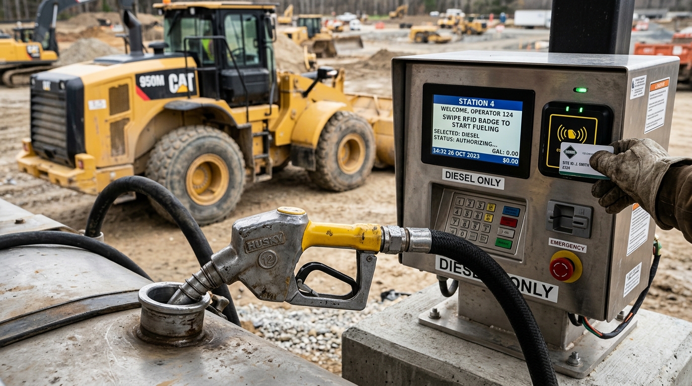 Fuel Security - Automated RFID nozzle dispensing terminal